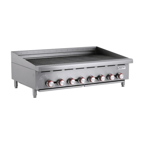 Magic Chef Commercial 48 in. Commercial Countertop Radiant Char Broiler in Stainless Steel