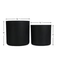 thumbnail image 5 of WRXELAN Round Concrete Planter Set of 2, Large Outdoor Indoor Handmade Rustic Decorative Planter Pots with Drainage Holes for Home Garden Patio, 13" x 13" & 16" x 16"(black), 5 of 7