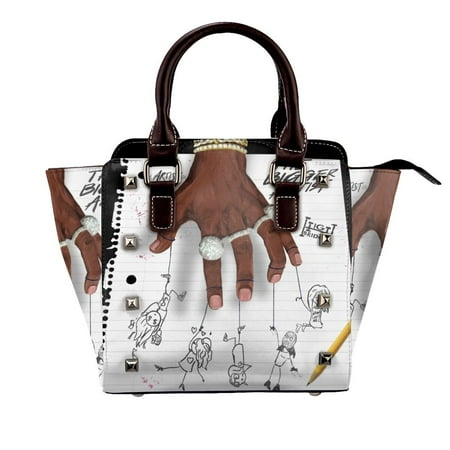 A Boogie Wit Da Hoodie The Bigger Artist Handbag Leather Rivet Shoulder Bag Luxury Fashion Shopping Tote Bag Shouldbag For Women