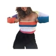 thumbnail image 2 of SAYOO , prendas de punto caladas para mujer, blusas cortas de manga larga con cuello cuadrado de colores variados SAYOO Moda, 2 of 7