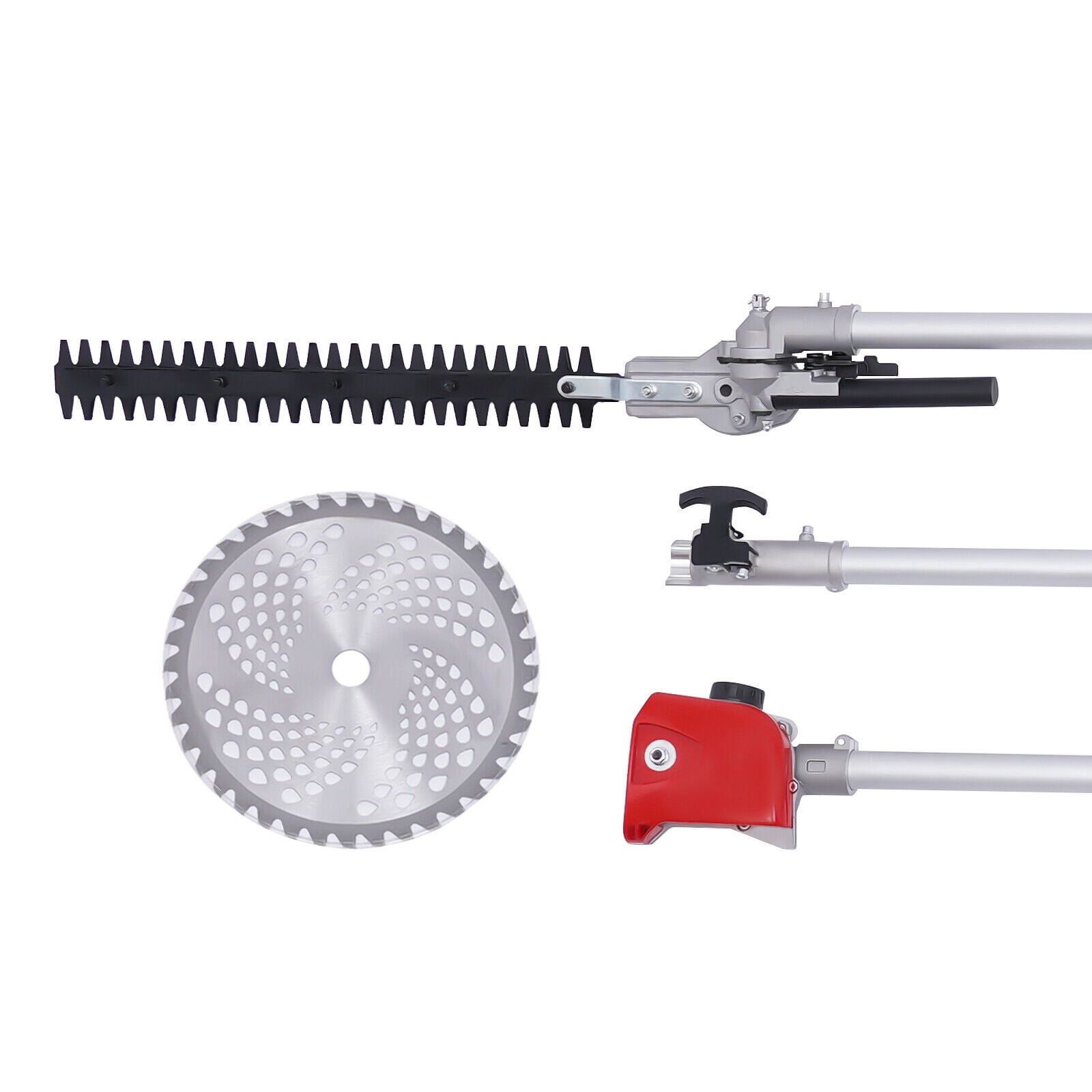 MONIPA 4-in1 51.7cc Gas Hedge Trimmer Brush Cutter Pole Saw 2 Stroke Garden Tool System