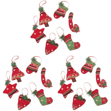 

NUOLUX 18 pcs Xmas Decorative Pendants Xmas Tree Hanging Ornaments Xmas Scene Props