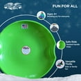thumbnail image 3 of Flexible Flyer Flying Saucer 26" Plastic Snow Sled for Kids & Adults, Green, 3 of 9