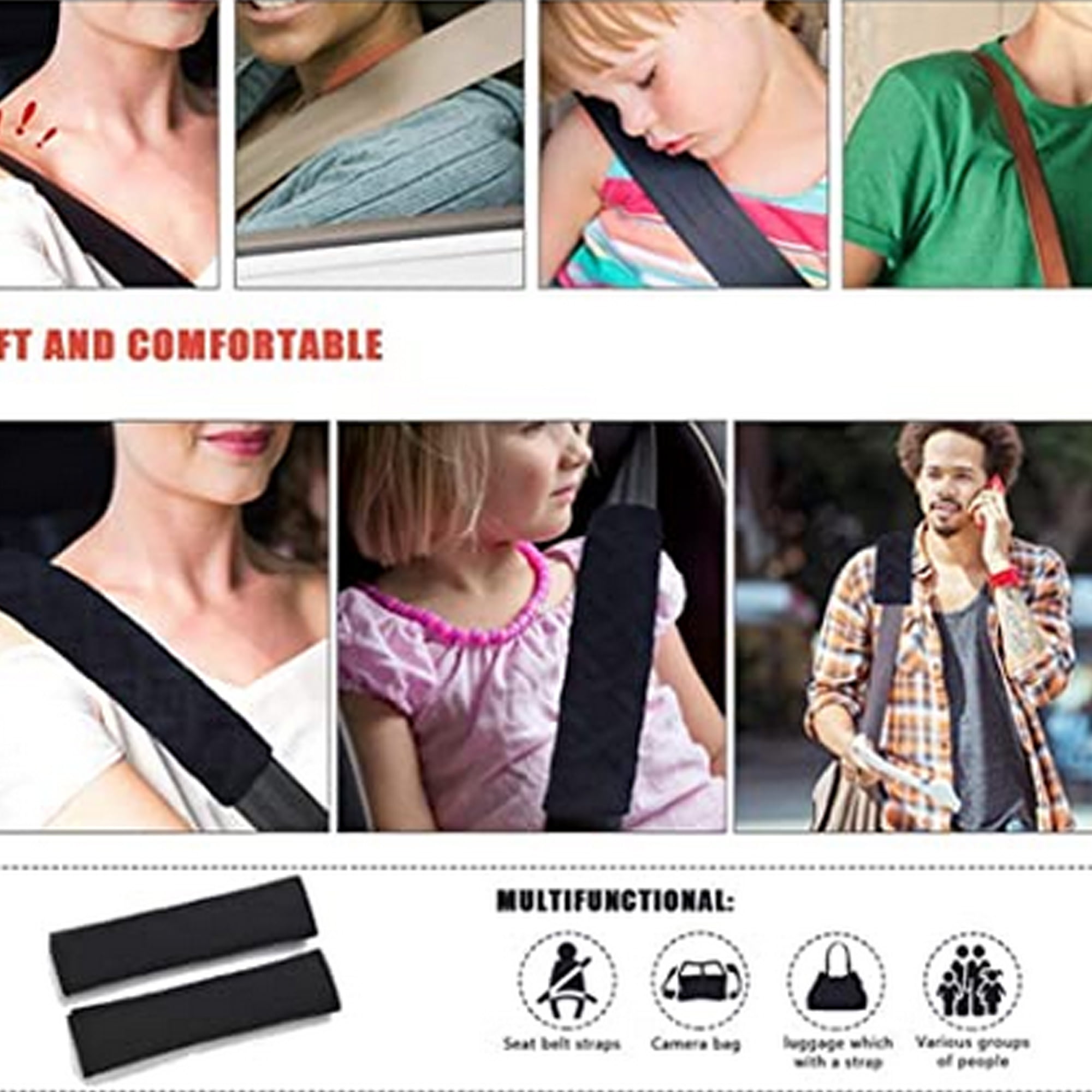 1 Pair Universal Car Safety Seatbelt Soft Comfort Shoulder Strap Pad Cover Portable Thickened Cushion Harness Pad for All Car Owners for a More Comfortable Driving No Slip No Rubbing Blue 1 Pair 