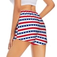thumbnail image 3 of Goofa Stars And Stripes Printed Women 2 in 1 Running Shorts,Quick Dry Athletic Workout Shorts,High Waisted Athletic Shorts with Liner Pockets-X-Large, 3 of 9