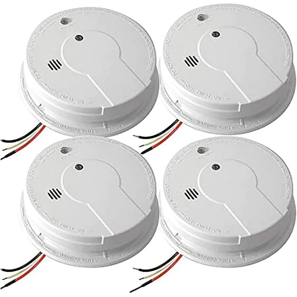 AC Hardwired Interconnect Smoke Alarm with Hush I12040 (4Units
