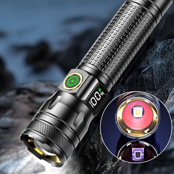 TIMIFIS Handheld Light Multi Functional Strong Light Flashlight Outdoor High Brightness Telescopic Focusing Large Capacity Battery Three Types of Light Waterproof Flashlight Camping & Hiking