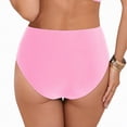 thumbnail image 5 of mgoYE High Waisted Bikini Bottoms Women’s High Waisted Full Ruched Bikini Swim Bottoms Tummy Control Full Coverage Swimsuit Bottoms(Pink,XL), 5 of 9