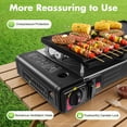 thumbnail image 5 of Modern Tabletop Camping Stove For Outdoor Cooking, Comes With Baking Pan And Carrying Case, 5 of 15