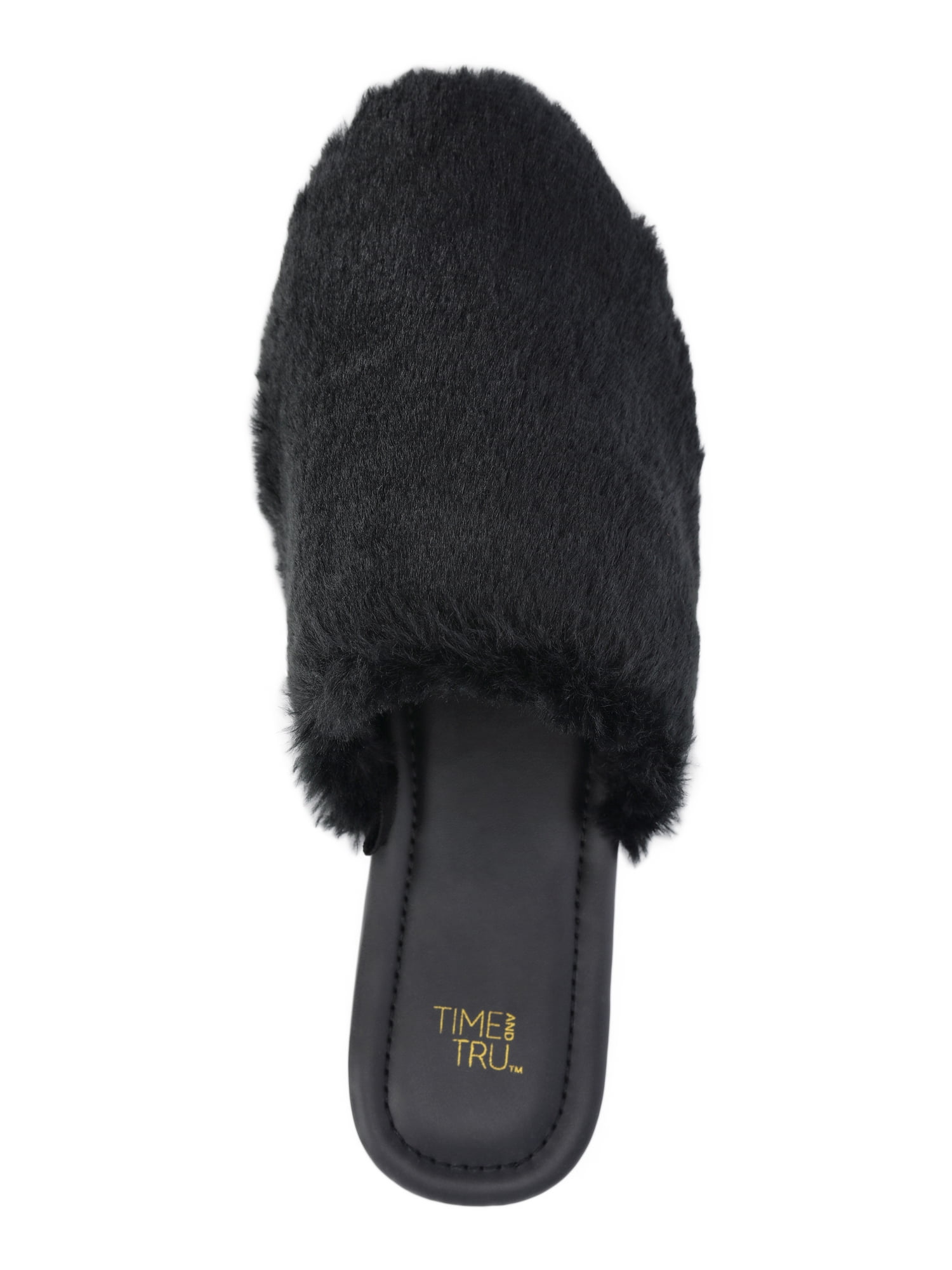 Time and Tru Women's Faux Fur Mules