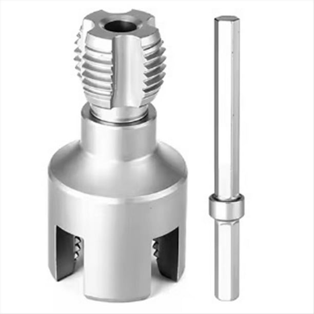 Herramienta para Roscar Tuberías DN15 DN20, Vástago Hexagonal, Roscas Internas y Externas, 4 Puntas, Roscadora de Tuberías de PVC, Abridor de Tuberías de Agua PPR.