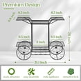 thumbnail image 3 of WBTER® Garden Cart Stand & Flower Pot Plant Holder Display Rack, 6 Tiers, Parisian Style - Perfect for Home, Garden, Patio (Black), 3 of 8