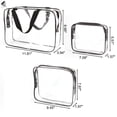 thumbnail image 2 of PULLIMORE Clear Makeup Bags PVC Cosmetic Organizer Pouch Portable Travel Toiletry Bag Plastic Airport Airline Handbags, 2 of 8