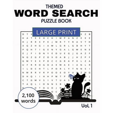 Themed Word Search Puzzle Book (Paperback)(Large Print)