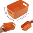 thumbnail image 2 of 4 Pack Small Plastic Portable Storage Container Bin with Handles  Utility Organizer Basket Box for Bathroom  Closet  Cabinet  Office  Home  Gray, 2 of 7