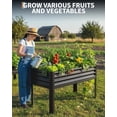 thumbnail image 6 of Sunvasagoo 48x24x32" Galvanized Steel Raised Garden Bed with Legs, 400lb Capacity Elevated Planter Box for Patio, Balcony, Brown, 6 of 7