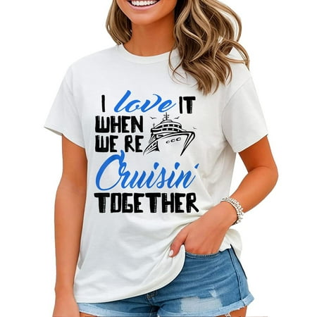 I Love It When We're Cruisin' Together Shirt Fun Family Trip Cruise T-Shirt Black 2X-Large