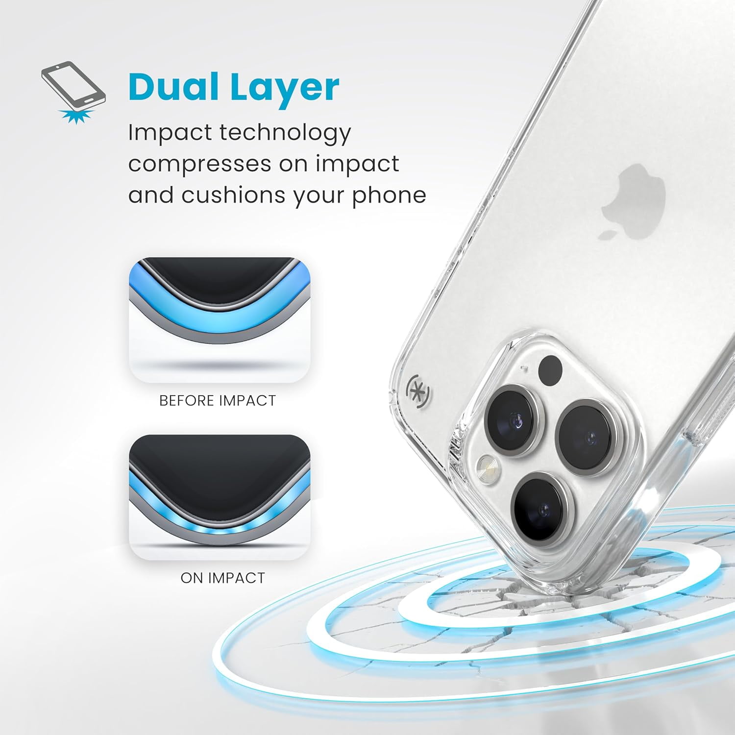 Speck Clear iPhone 16 Pro Case - Slim Phone Case iPhone 16 Pro - iPhone 16 Pro Phone Case - Presidio Perfect Clear