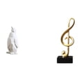 thumbnail image 1 of Escultura de pingüino,Escultura de pingüino,decoración nórdica para el hogar,Adorno de mesa con estatua de animal,artesanía,decoración para dormitorio,Figura de escritorio,Escultura de, 1 of 8