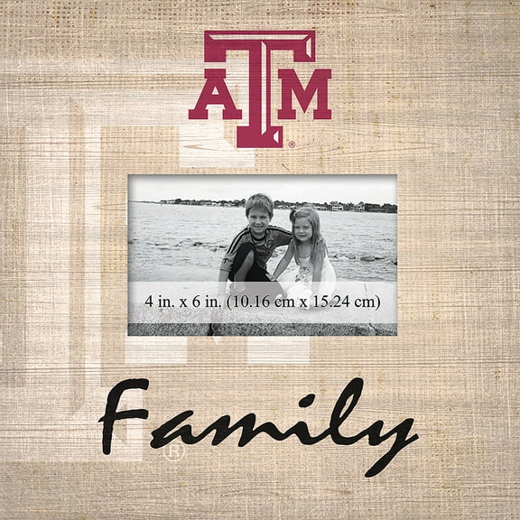 Texas A&M Aggies 10'' x 10'' Burlap Pattern Frame