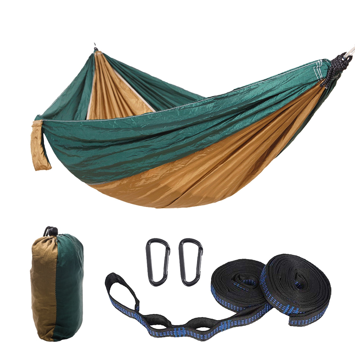 Luniquz Camping Hammock Portable Hammock Double & Single with 2 Tree