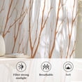 thumbnail image 6 of Orange Branches Semi Sheer Curtains Drapes for Living Room,Bedroom,French Doors Window 96 Inches Long,Modern Abstract Art Forest Silhouettes Rod Pocket Chiffon Curtain Drapery Voile Draperies Panel, 6 of 8