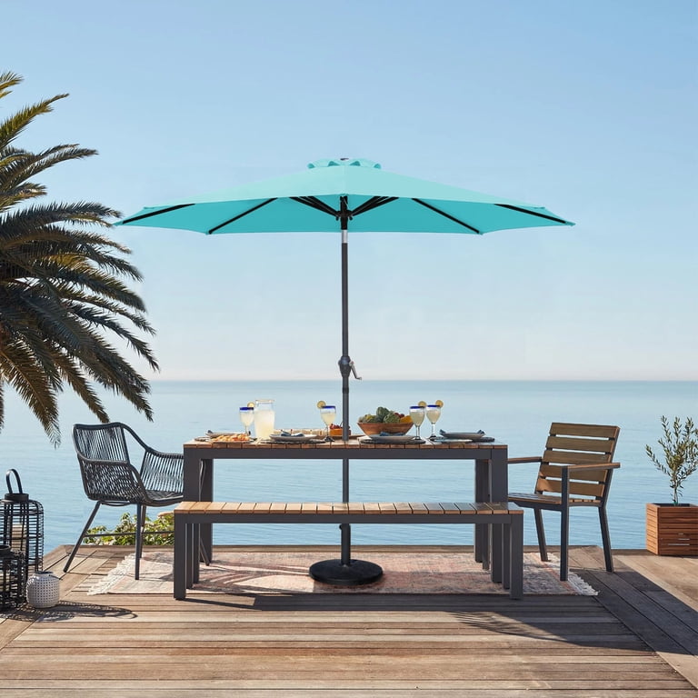 coral coast 9 ft push button tilt patio umbrella JONATHAN Y Terrace ft. Scalloped Half Umbrella, Pink/Brown it also features a push 9 Feet Patio Umbrella with