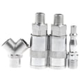 thumbnail image 2 of de 4 Conectores Rápidos de Aire Neumáticos, Adaptador de Acoplamiento de material acero Inoxidable, Acoplador Cola Conector neumático, 2 of 8