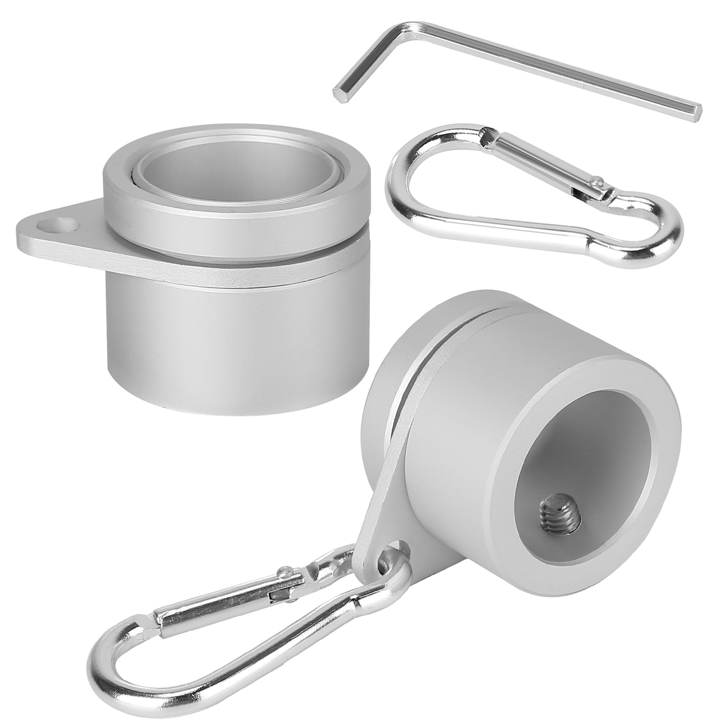 Rotating Flagpole Mounting Rings with Metal Clips Fit 0.751In Diameter