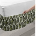 thumbnail image 2 of Leaves Bed Skirt, High Detail Large Leafy Silhouettes, Elastic Bedskirt Dust Ruffle Wrap Around for Bedding Decor, 4 Sizes, Dimgray Dark Tan, by Ambesonne, 2 of 2