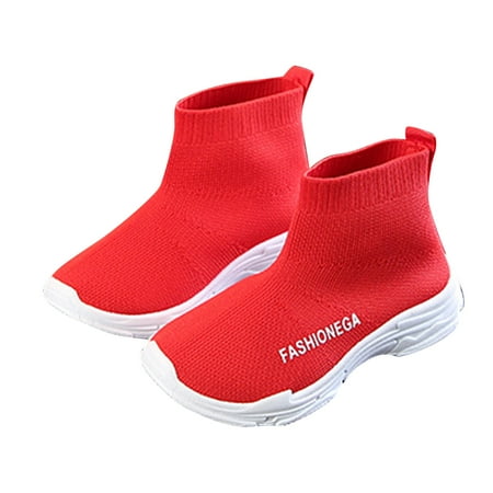 

Juebong Toddler Infant Baby Girls Boy Pure Color Socks Shoes Sports Shoes Knitted Shoes Red Size 2.5M