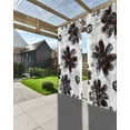 thumbnail image 3 of nqOlkjepod Outdoor Curtains for Patio Waterproof, Black White Spring Floral Outdoor Privacy Panels Grommet, Summer Flowers Botanical Blackout Outside Curtains for Porch/Cabana 54"x95", 2 Panels, 3 of 8