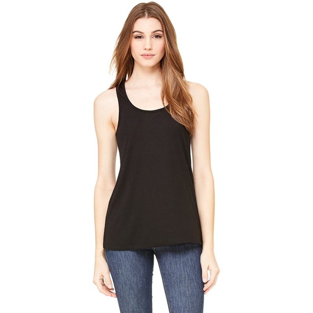 Bella Canvas Ladies Flowy Racerback Tank - White - XS - Style B8800 - Original Label