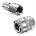 thumbnail image 4 of 8PCS NPT 3/8 Inch Stainless Steel Male Female Quick Connector Kit Pressure Washer Adapters (Internal & External Thread), 4 of 6