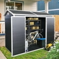 thumbnail image 6 of Outdoor Storage Sheds, 8'x4' Outside Garden Storage Shed with Floor, Utility Tool Storage Shed With 2 Doors And 2 Windows For Backyard, Bike, 6 of 8