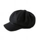 thumbnail image 4 of Ayyufe - Gorro de lana para mujer, estilo sencillo, cálido, para otoño e invierno, informal, de lana, estilo vendedor de periódicos, boina francesa, color liso, 4 of 6