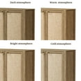 thumbnail image 7 of SICOTAS 31.5" Wide Boho Shoe Cabinet Set of 2 with 2 Rattan Doors,  Farmhouse Shoe Storage Organizer with Adjustable Shelves & Open Storage for Enterway Living Room Foyer, Cherry Oak, 7 of 7