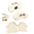 thumbnail image 1 of 4PCS Coin Bank DIY Blank Painting House Car Design Coin Saver Piggy Bank for Kid, 1 of 10