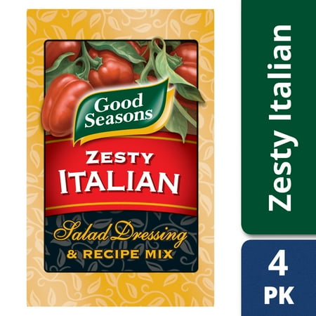 - (2 Pack) Good Seasons Zesty Italian Salad Dressing & Recipe Mix, 4 - 0.6 Oz Boxes