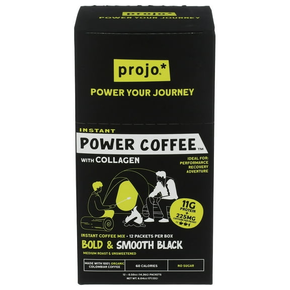 (Pack of 6) Projo Coffee Instant with Collagen Black 5.93 oz