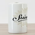 thumbnail image 3 of Hello Summer Ceramic Toothbrush Holder, Simplistic Hand Drawn Lettering Typography Holiday Party, Decorative Versatile Countertop for Bathroom, 4.5" X 2.7", Charcoal Grey White, 3 of 4