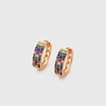 thumbnail image 3 of Arracadas Dama Cristales Swarovski Rainbow Oro 18K Laminado dorado Unitalla, 3 of 7