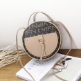 thumbnail image 1 of Bolso cruzado de diseñador redondo de cuero para fregar Vintage para mujer, bolsos de hombro de cuero PU 2019, bolsos pequeños para mujer, Mini bolso de mano Adepaton 2031311-5, 1 of 1