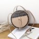 thumbnail image 1 of Bolso cruzado de diseñador redondo de cuero para fregar Vintage para mujer, bolsos de hombro de cuero PU 2019, bolsos pequeños para mujer, Mini bolso de mano Xemadio 2031311-5, 1 of 1