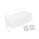 thumbnail image 3 of Organizador de pared colgante, cesta colgante de alambre, cesta de alambre de acero resistente para manualidades M blanca con gancho, 3 of 9