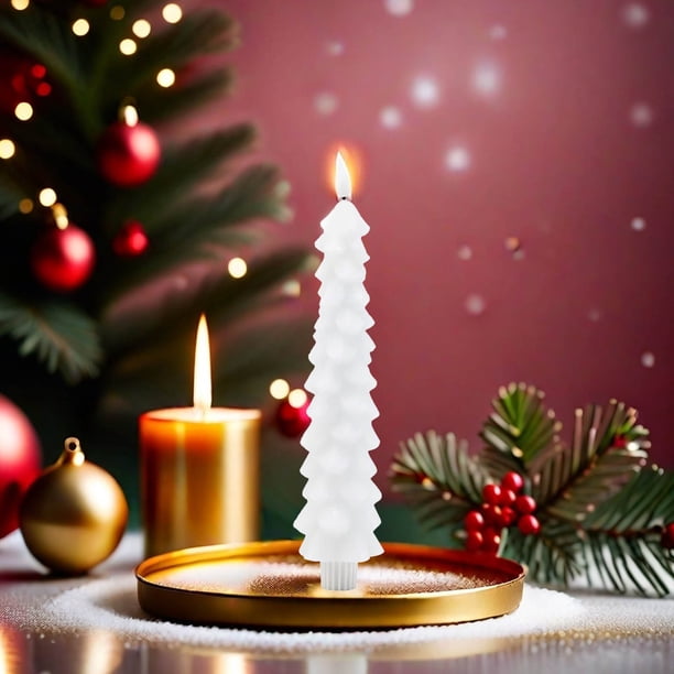 Ofertas diarias de Lisbinx: Velas navideñas para decorar la habitación, adornos navideños, 4 piezas + control remoto