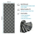 thumbnail image 2 of Dark Gray and Light Gray Checkered Pattern Hot Yoga Mat Towel Non Slip for Hot Yoga - Quick-Drying Yoga Mat Cover with 4 Corner Pockets with Travel Bag - Hot Yoga Towel Non Slip 74"x26", 2 of 6