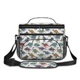 thumbnail image 2 of Dinosaur and Text White Pattern Insulated Lunch Box for Women Men, Medium Leakproof Cooler Bag with Adjustable Strap, 10"x6.7"x8", 2 of 6