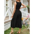 thumbnail image 2 of jinghuiyue Women’s Summer Sleeveless Dress Casual Flowy Tiered Maxi Long Beach Dresses with Pockets M, 2 of 4