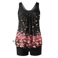 thumbnail image 6 of Nrmvnmi Tankini Swimsuits for Women 2 Piece Bathing Suits Floral Prints Round Neck Swim Tank Top with Boy Shorts Modest Swimwear Mothers Day Gifts, 6 of 6
